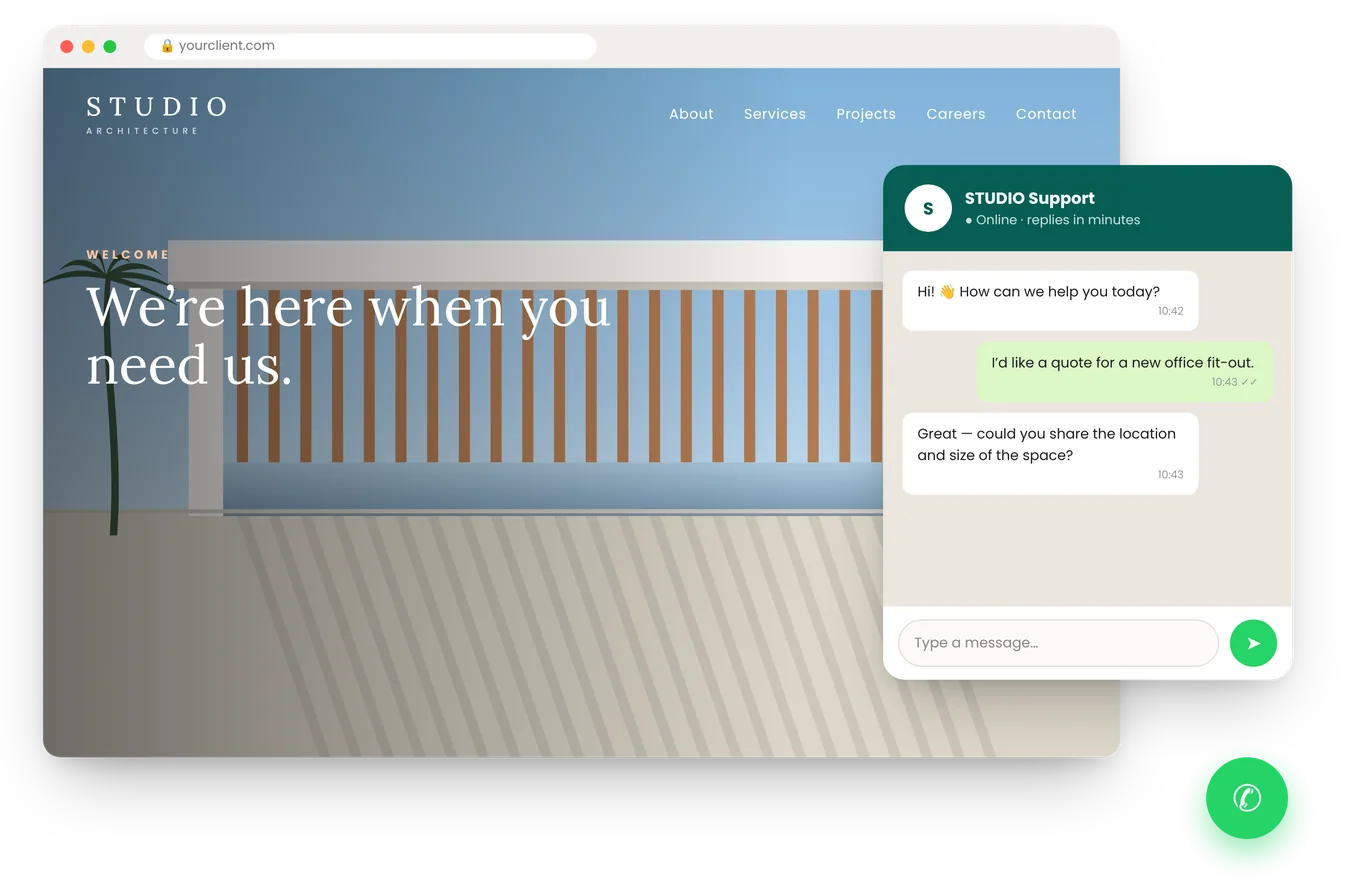 Talk to customers instantly