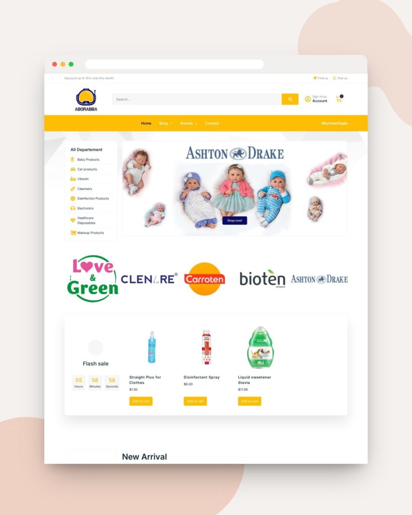 Abo Rabba website designed and developed by 88medias