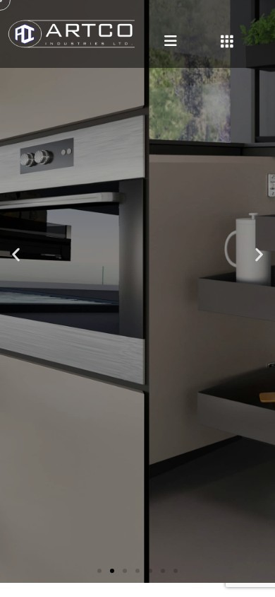 ARTCO Industries website – mobile screenshot