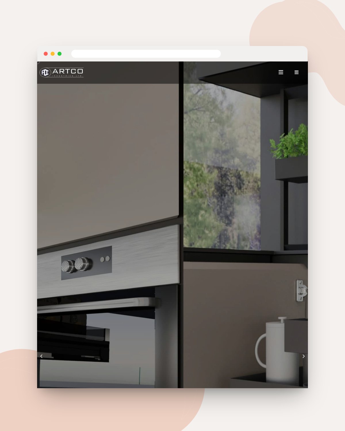 ARTCO Industries website mockup