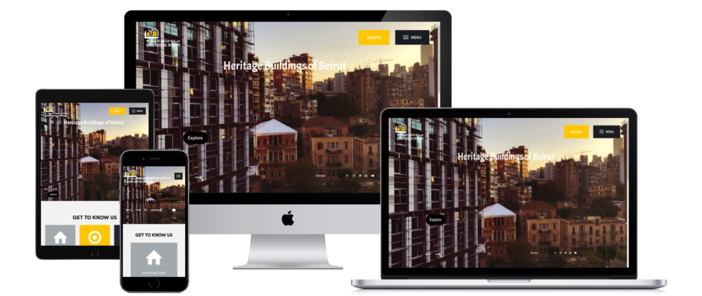 Beirut Heritage Initiative website designed and developed by 88medias