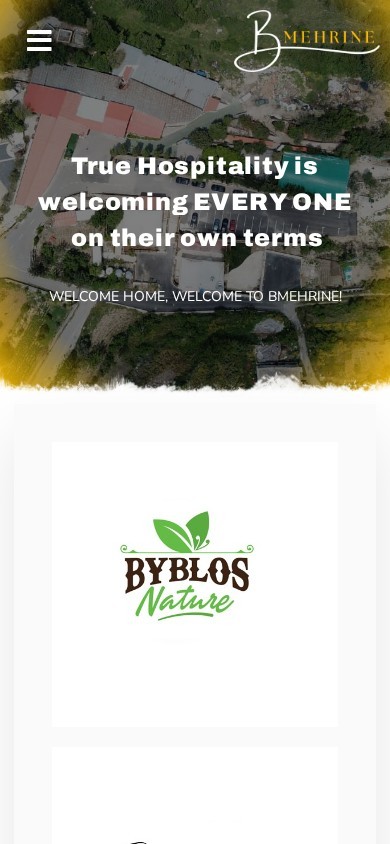 Bmehrine Village website – mobile screenshot