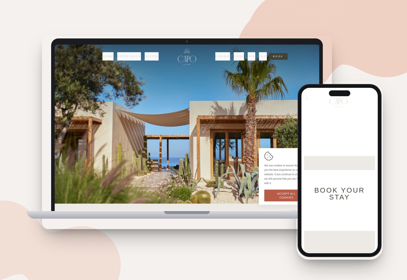 Capo Batroun website mockup