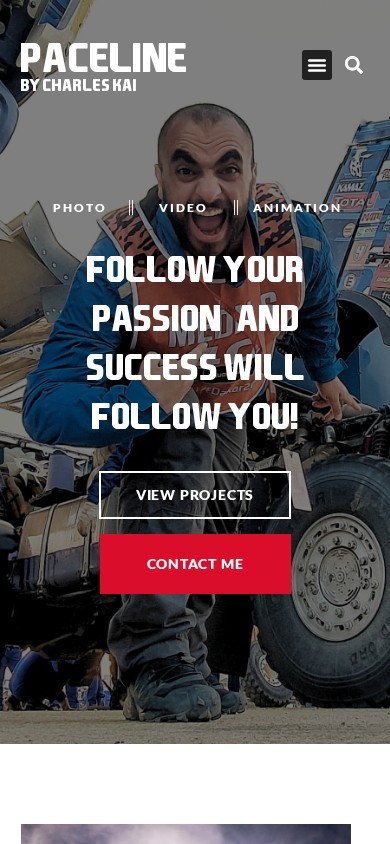 Charles Kai website – mobile screenshot