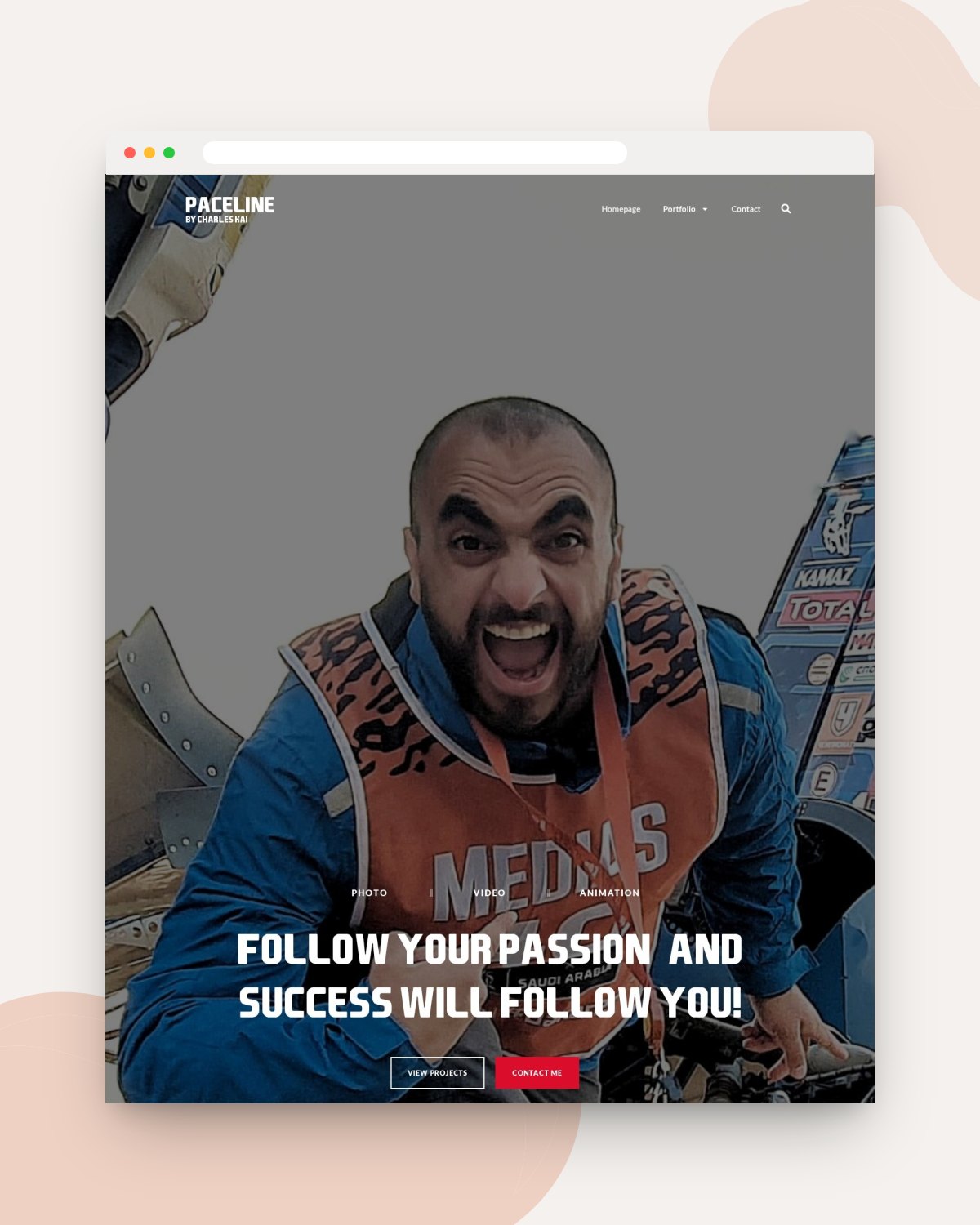 Charles Kai website mockup