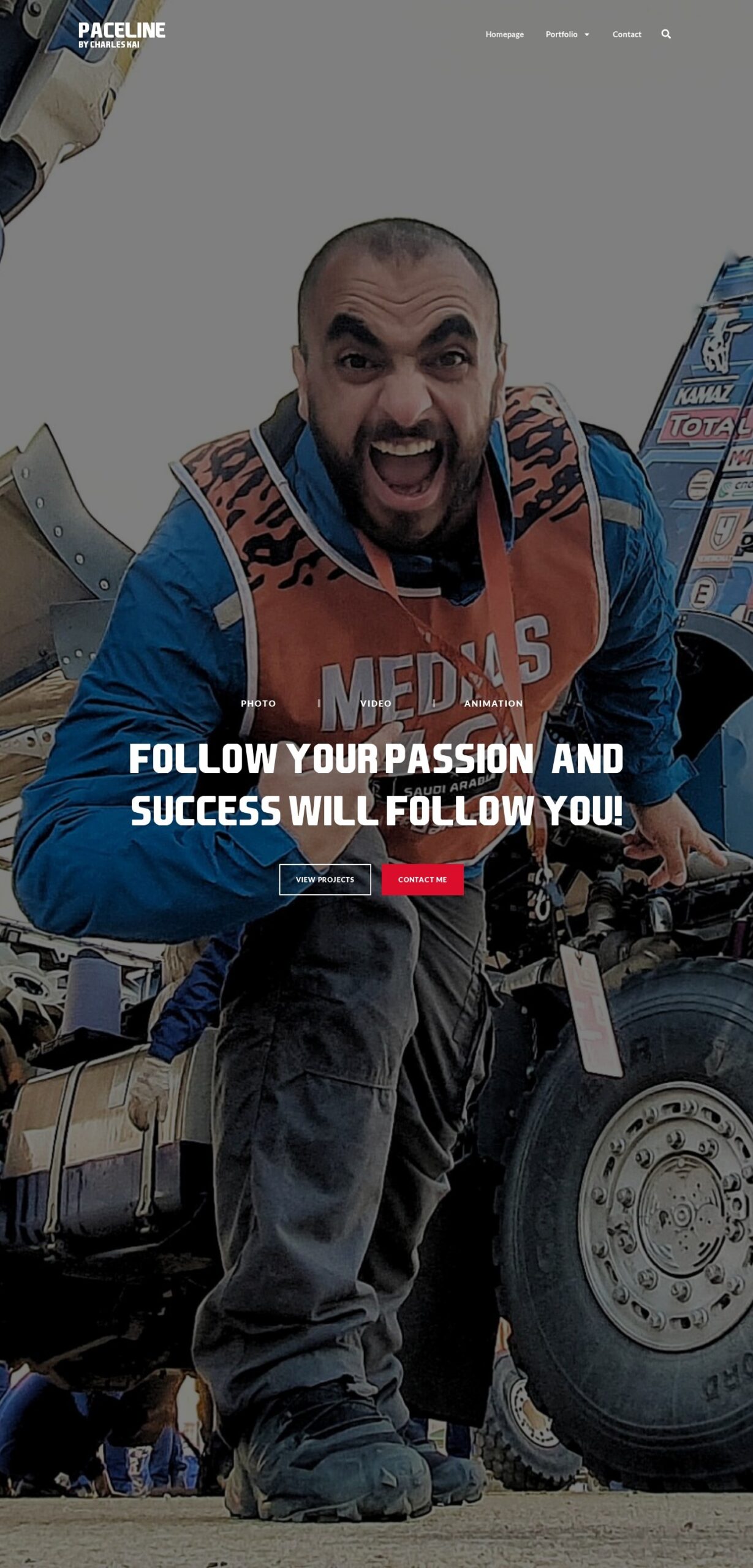 Charles Kai website – desktop screenshot