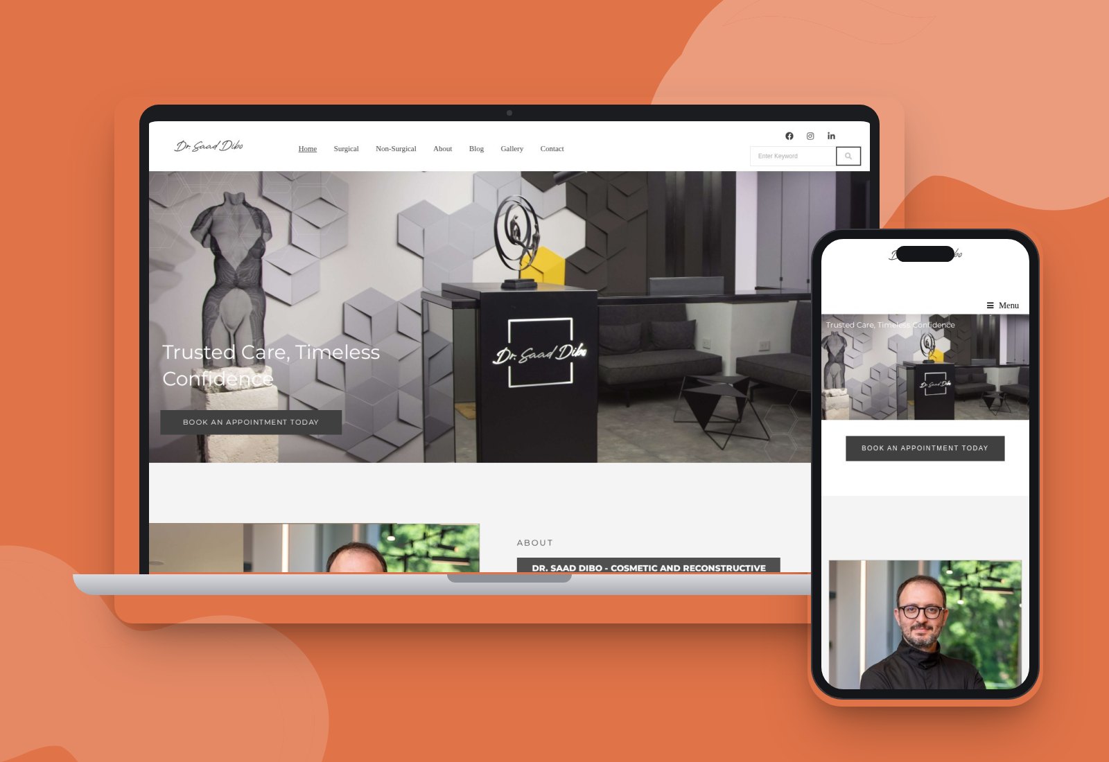Dr. Saad Dibo website mockup