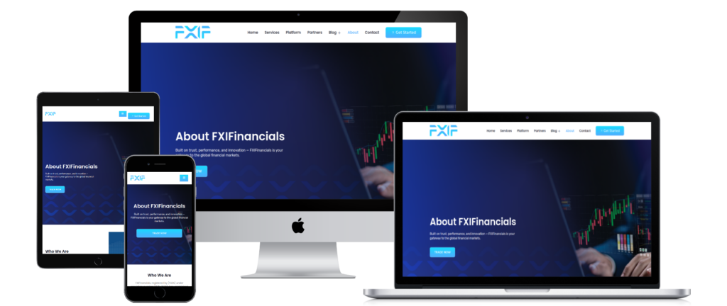 FXI Financials website designed and developed by 88medias