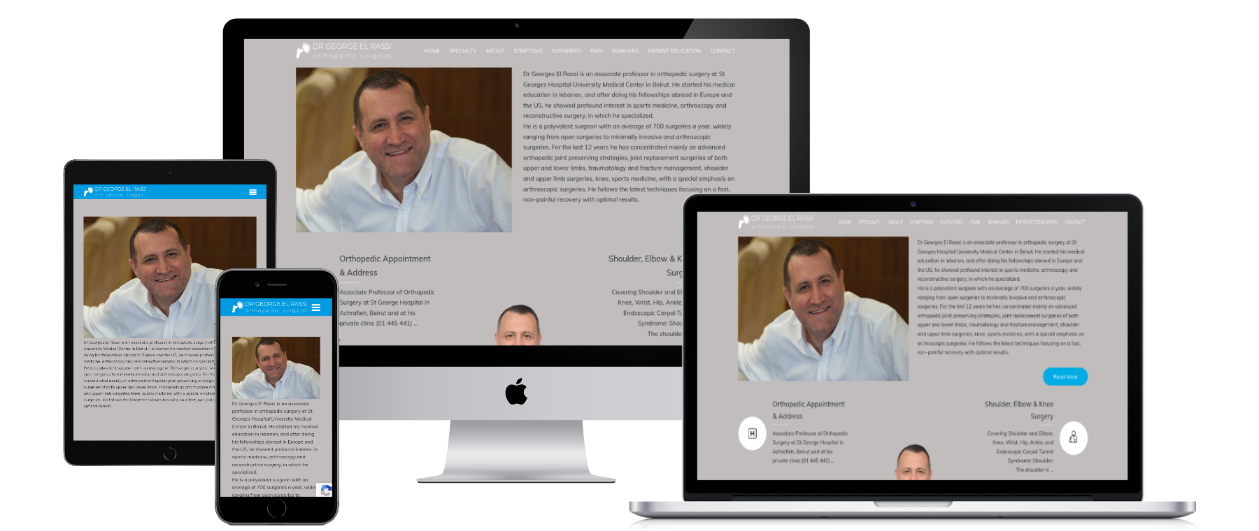 Dr. George El Rassi website mockup