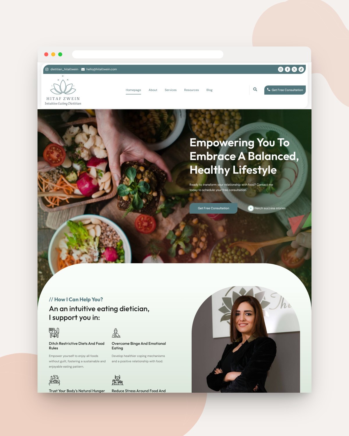 Hitaf Zwein website mockup
