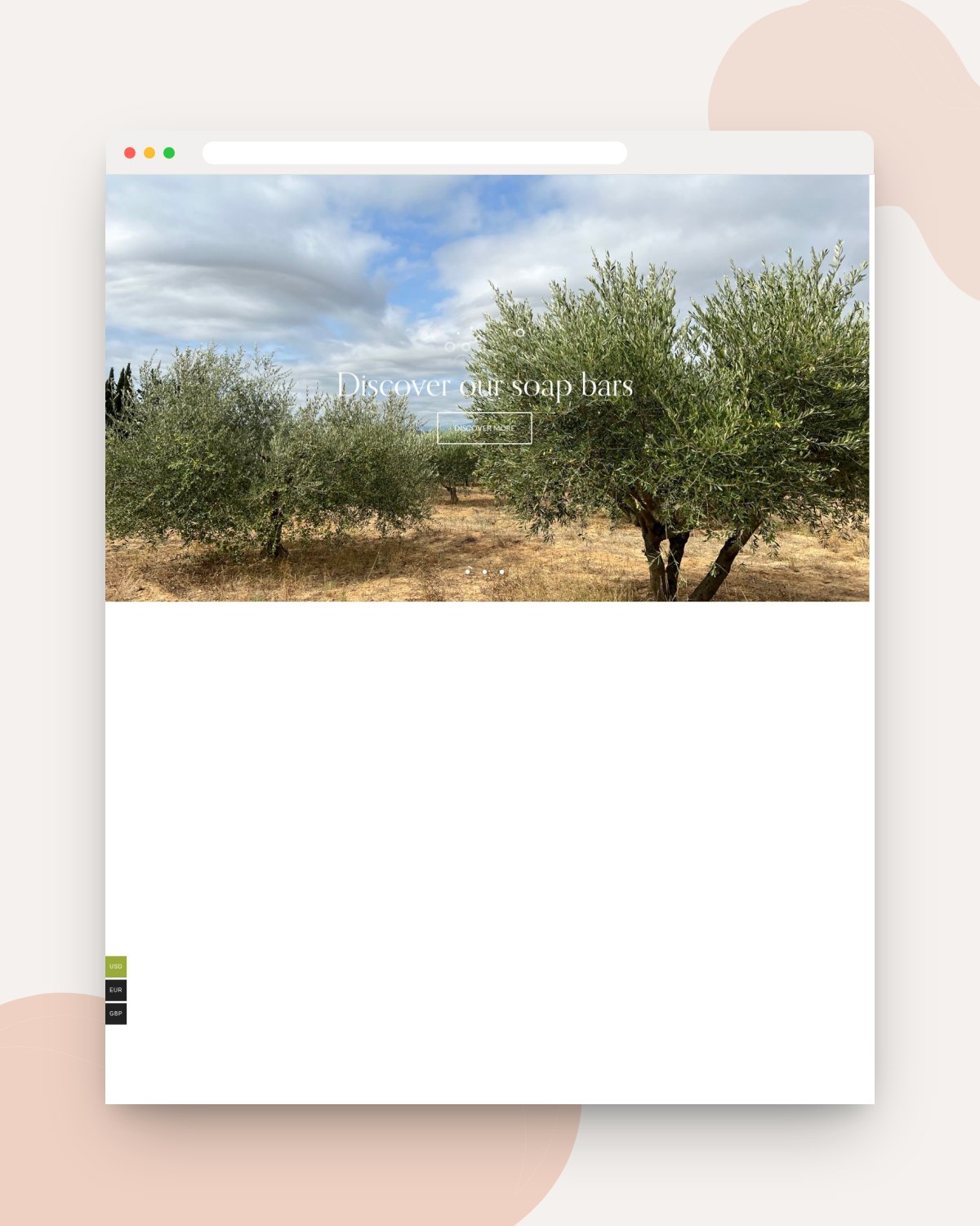 Khawabi Soap website mockup