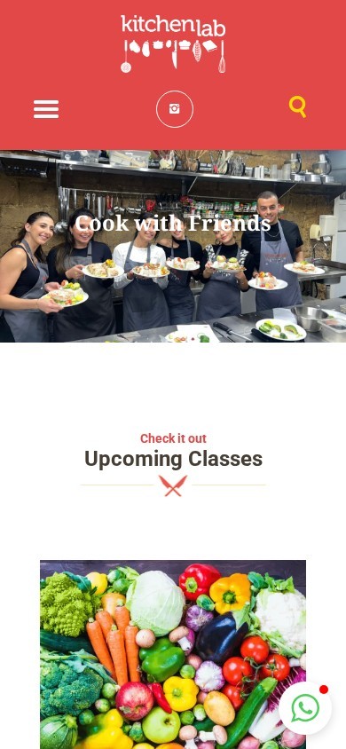 Kitchen Labo website – mobile screenshot