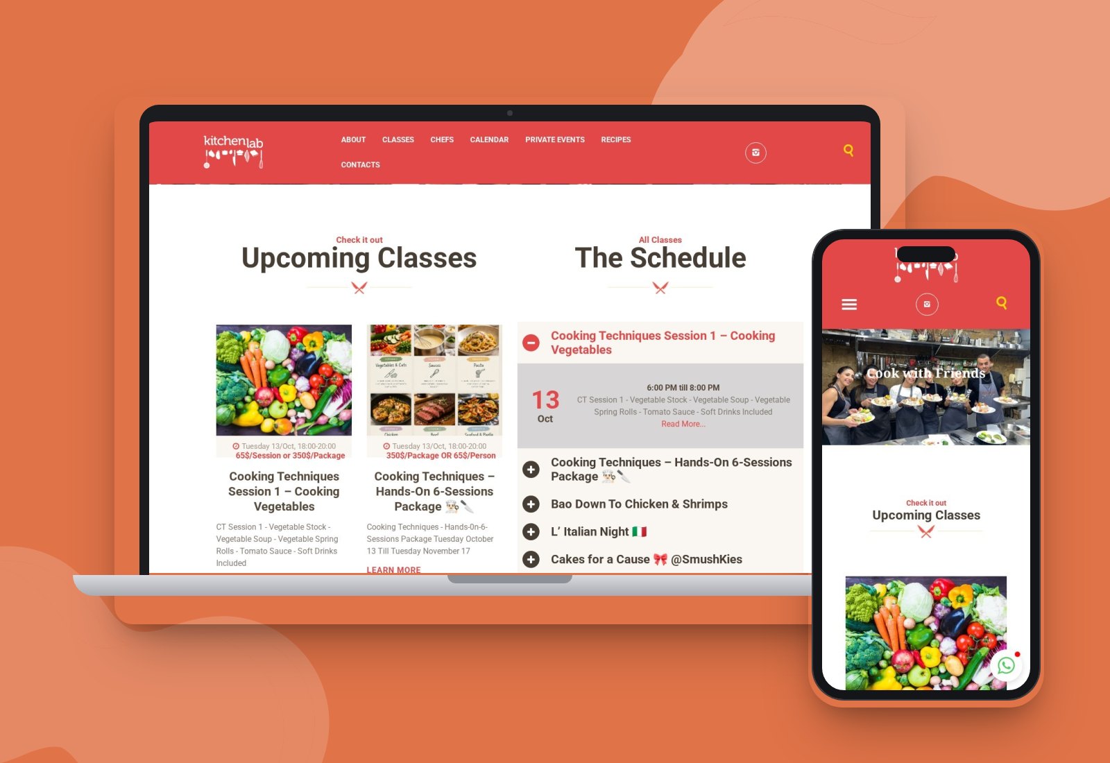 Kitchen Labo website mockup