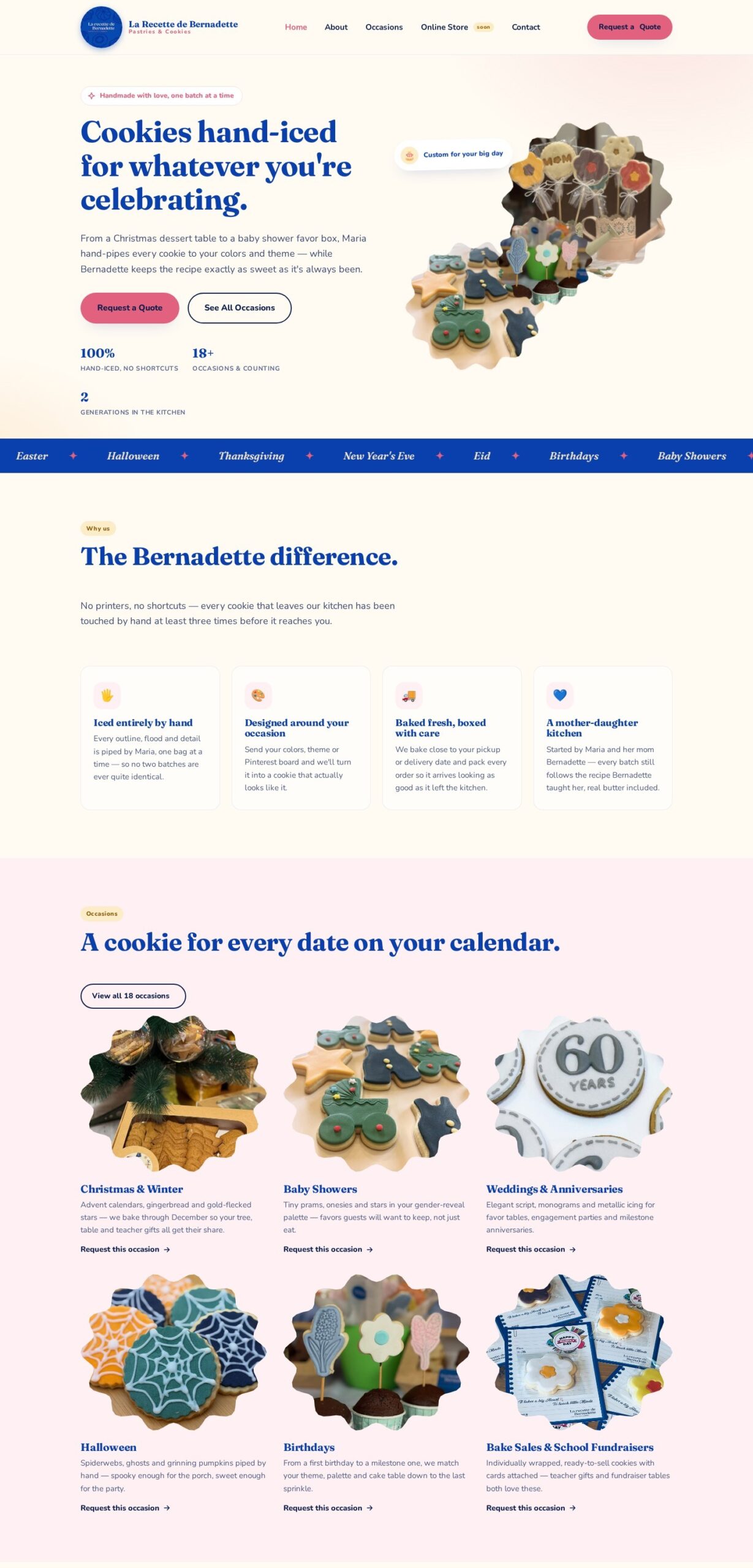 La Recette de Bernadette website – desktop screenshot