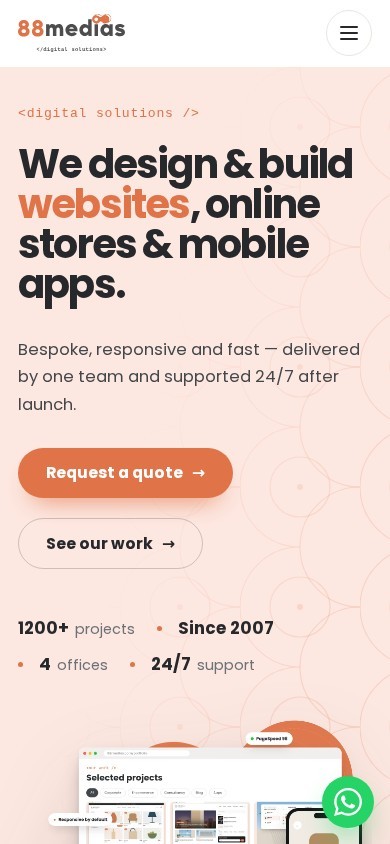 Lafcones International website – mobile screenshot
