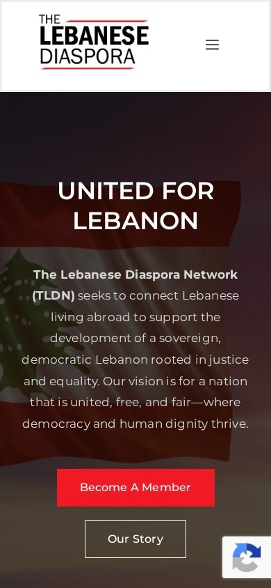 The Lebanese Diaspora Network website – mobile screenshot