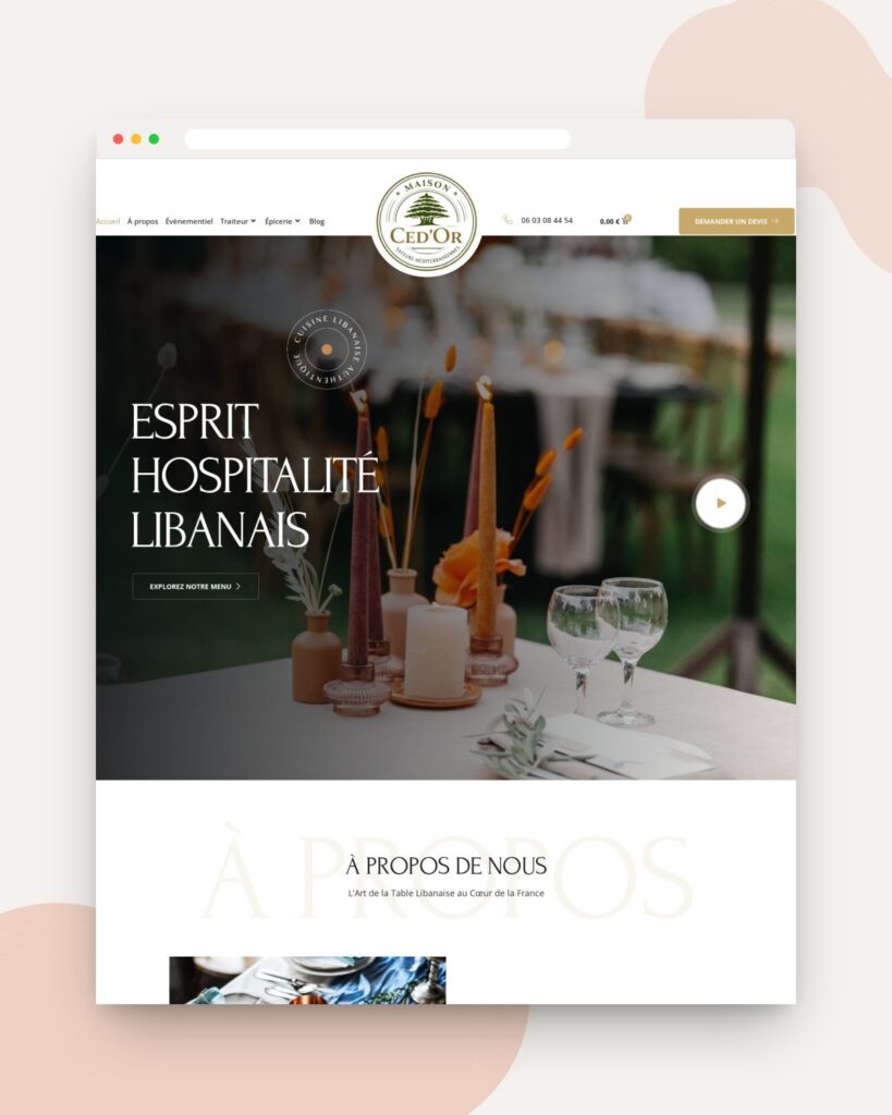 Maison Ced’Or website designed and developed by 88medias