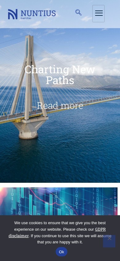 Nuntius Capital website – mobile screenshot