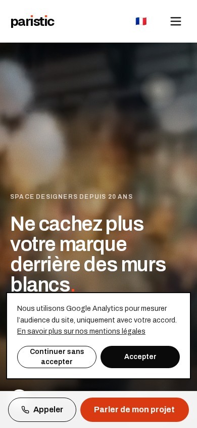 Paristic France website – mobile screenshot