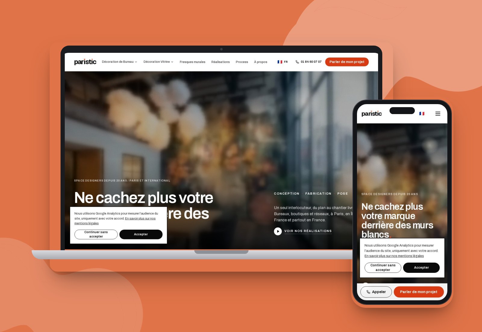 Paristic France website mockup