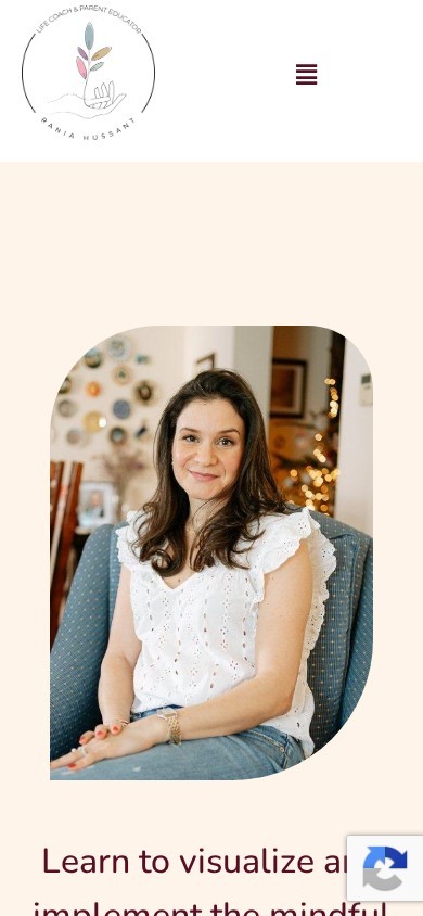 Rania Hussant website – mobile screenshot