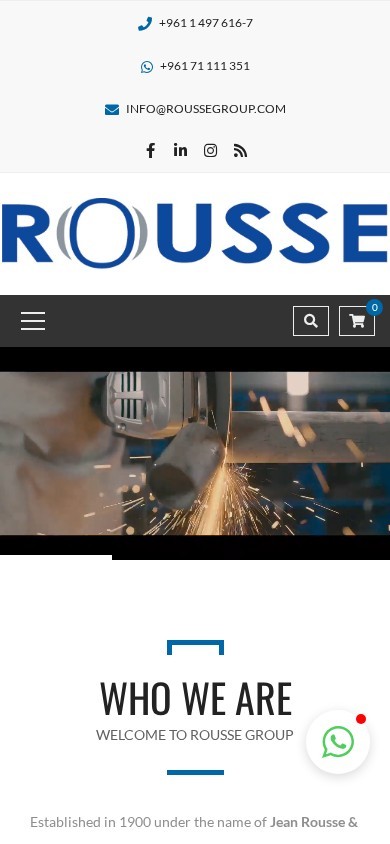 Rousse Group website – mobile screenshot