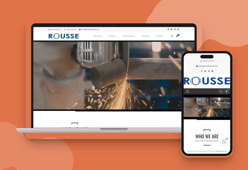 Rousse Group website designed and developed by 88medias