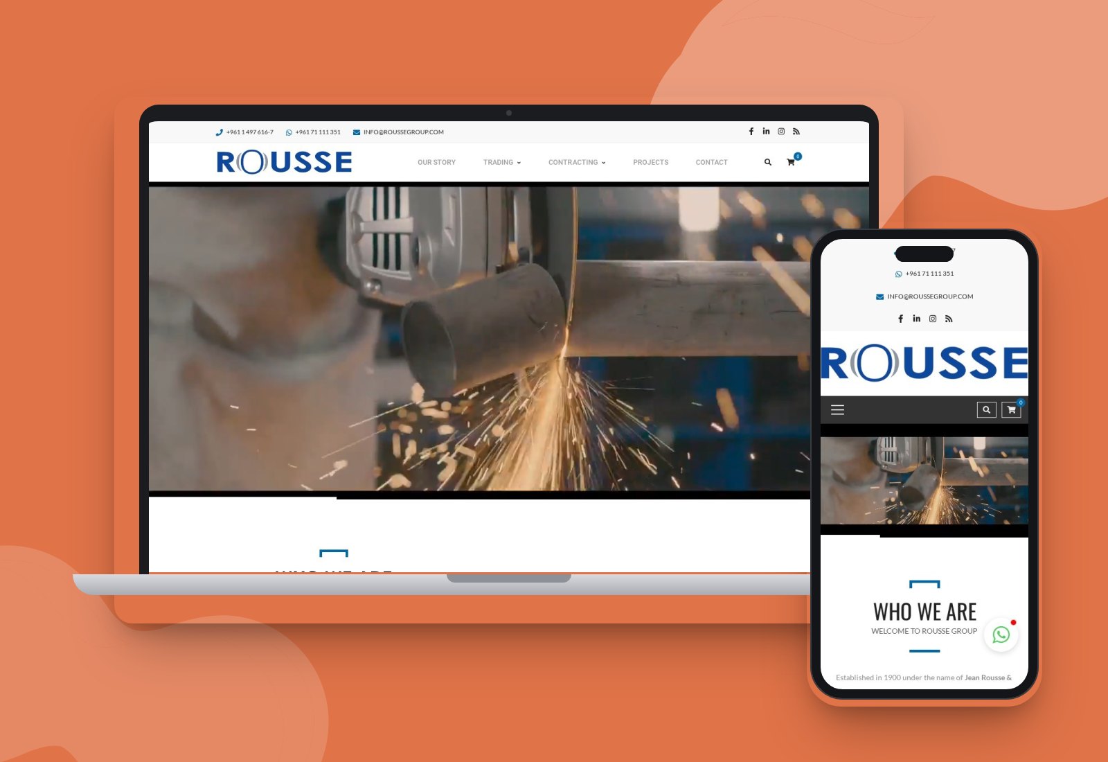 Rousse Group website mockup