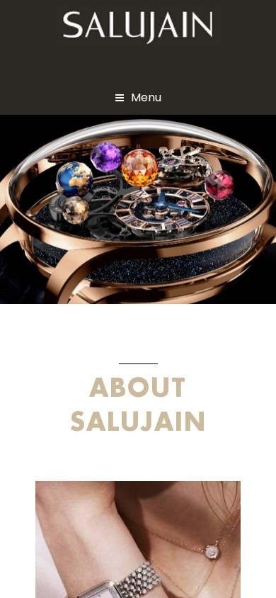 Salujain website – mobile screenshot