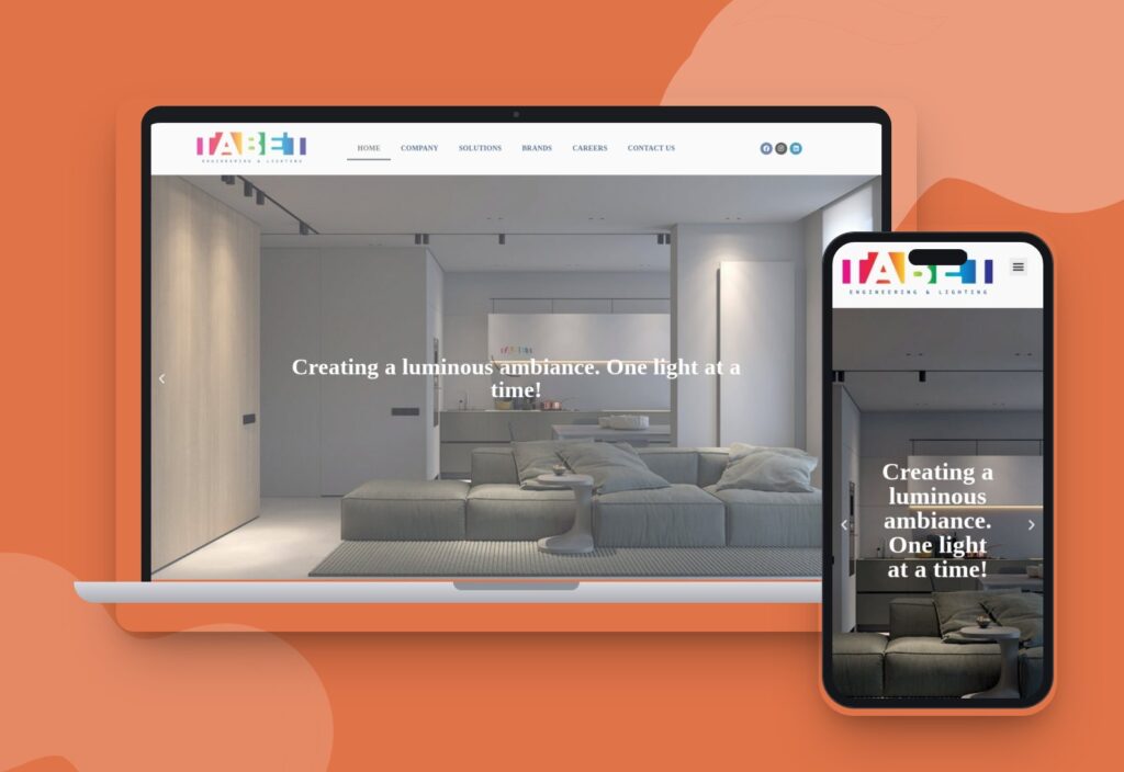 Tabet Engineering & Lighting website designed and developed by 88medias