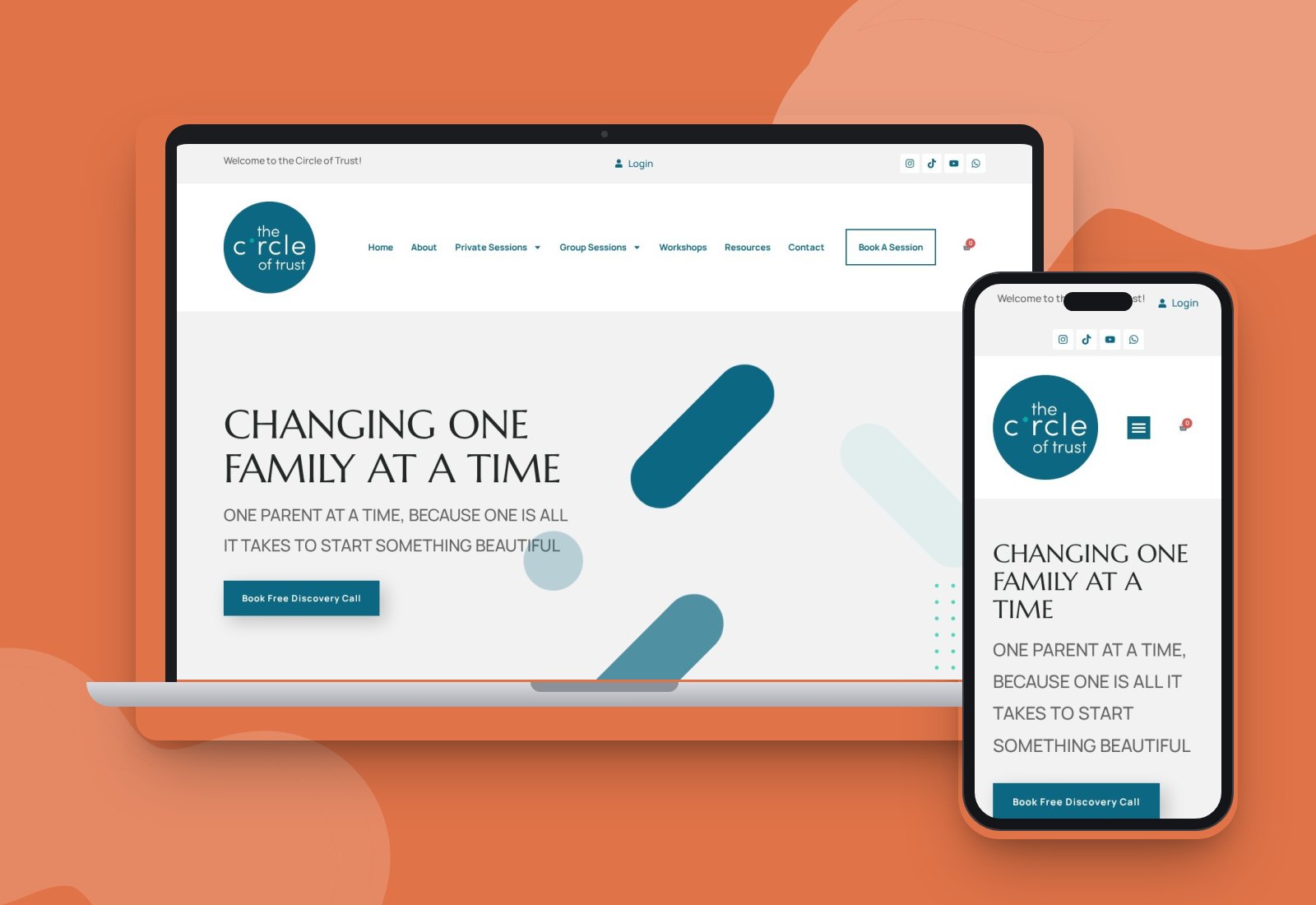 The Circle of Trust website mockup