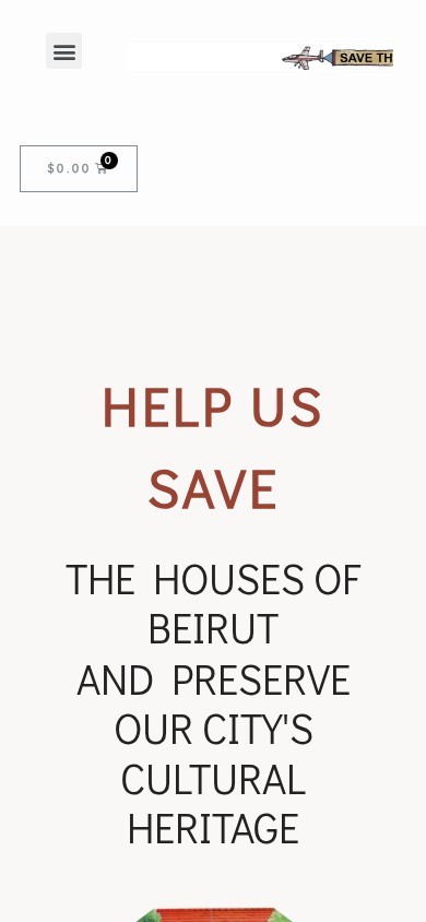 The Houses of Beirut website – mobile screenshot