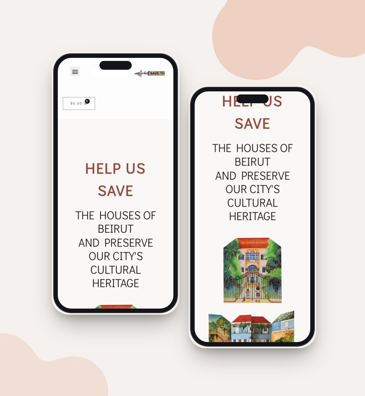 The Houses of Beirut website mockup
