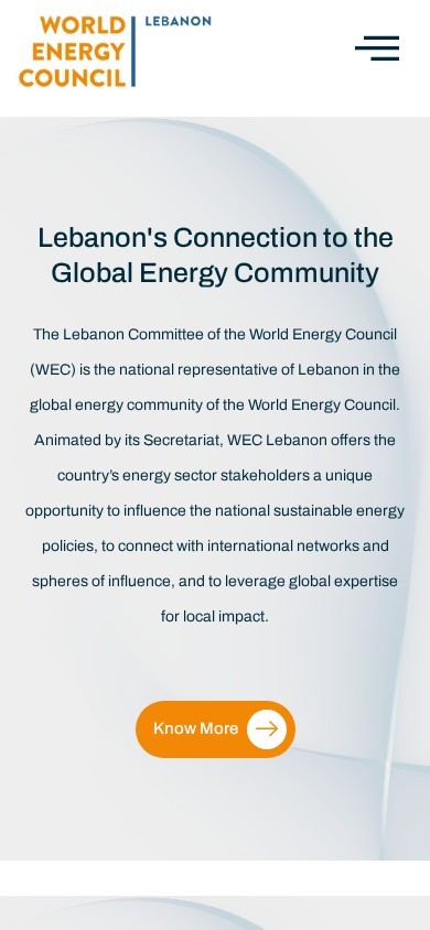 WEC Lebanon website – mobile screenshot