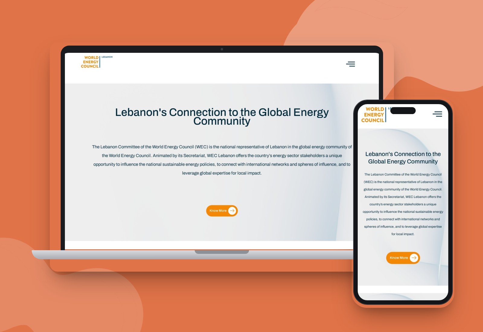 WEC Lebanon website mockup