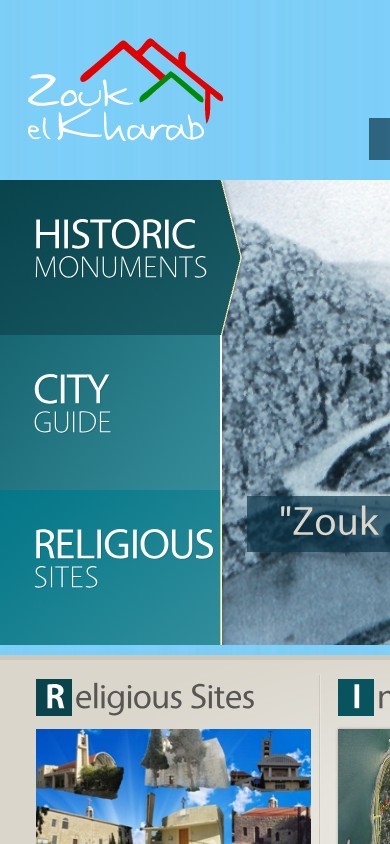 Zouk El Kharab website – mobile screenshot